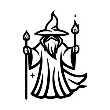 recommend clip art: mage icon or modern line symbol. Vector line art and icon design with bold outline. Black and white Pixel Perfect minimalistic symbol isolated white background. Silhouette simple thin sign