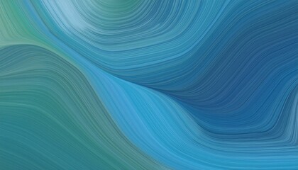 futuristic banner background with cadet blue, light sea green and midnight blue color. modern soft curvy waves background design