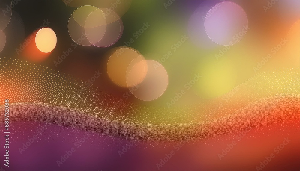 Aufkleber soft blurred iridescent horizontal header background bokeh graphic with peru, bronze and very dark m