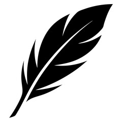 Obraz premium feather Icon, Black Outline, Design and Drafting Tools
