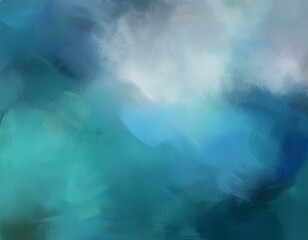 stunning abstract painting background graphic with teal blue, pastel blue and light slate gray colors and space for text or image. can be used as horizontal background texture