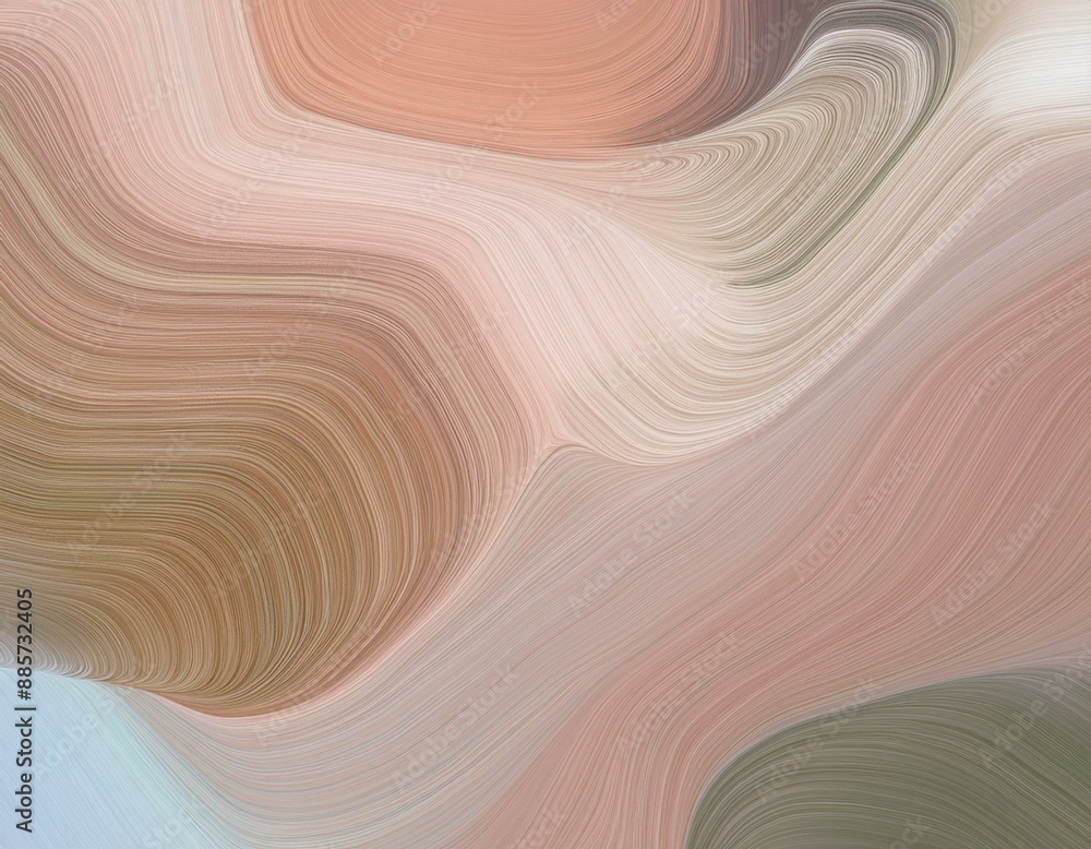 Poster unobtrusive header with elegant curvy swirl waves background design with rosy brown, light gray and 