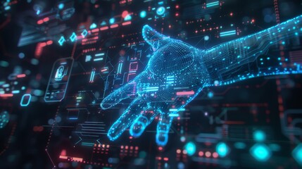 The hand of a hacker reaching out from a digital screen represents a cyber attack that compromises data.