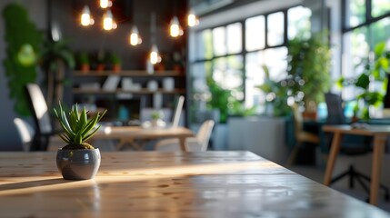 Beautiful interior of a Cowork Coffee Shop Restaurant.