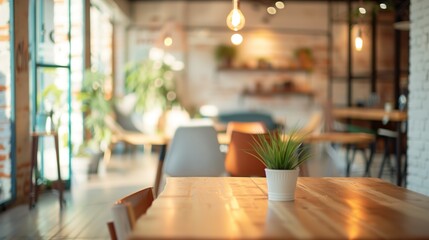 Beautiful interior of a Cowork Coffee Shop Restaurant.