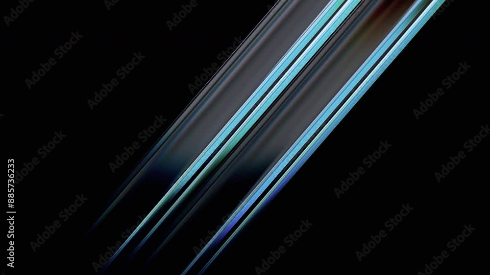 Poster abstract animation, 3d render of futuristic background with color dispersion effect, 4k seamless loo