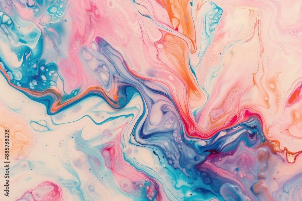 Poster vibrant and swirling colors create a mesmerizing abstract fluid art pattern