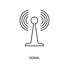 signal concept line icon. Simple element illustration.signal concept outline symbol design.