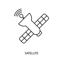 satellite concept line icon. Simple element illustration.satellite concept outline symbol design.