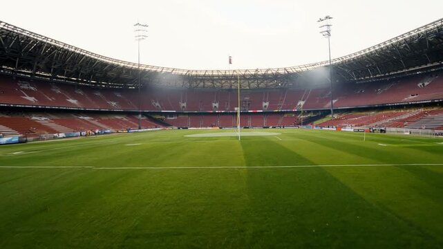 Empty Football Stadium Generative AI