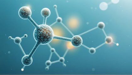 Scientific research in biotechnology: microscopic molecular bonds and illuminated chemistry