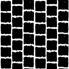 Aesthetic Contemporary printable seamless pattern with abstract line, dot, shape brush stroke in black and white colors. Boho background in minimalist style vector Illustration for wallpaper fabric