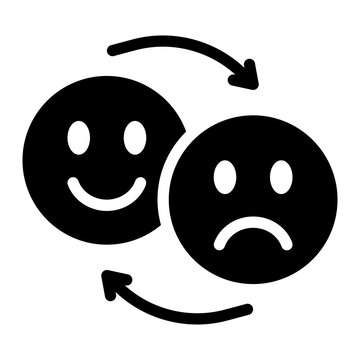 Mood swing icon representing bipolar disorder and mental health