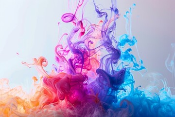 Obraz premium Vivid swirls of colored smoke create a mesmerizing abstract background