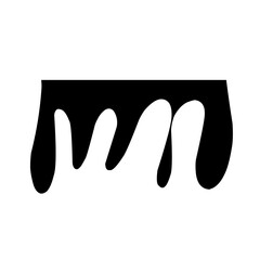 silhouette of dripping liquid