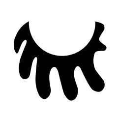 silhouette of dripping liquid