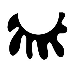 silhouette of dripping liquid