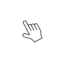 Click hand icon logo flat vector design