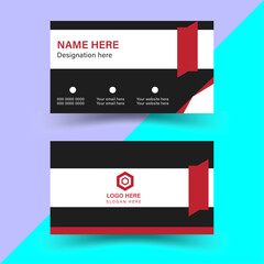 Modern business card template red black colors. Flat design vector abstract creative - Vector
Minimal Individual Business Card Layout. Luxury and elegant business card

