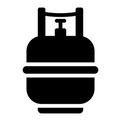 Icon of a gas tank used for cooking and storage