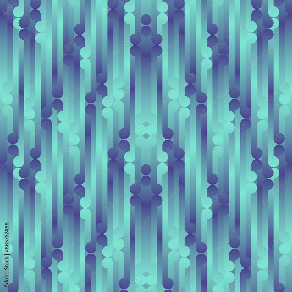 Poster Fascinating geometric shapes and patterns in neon colors. 3d rendering digital illustration