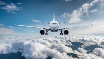 하늘을 나는 비행기 여객기 항공기