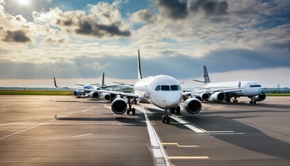 Obraz premium 하늘을 나는 비행기 여객기 항공기