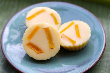 Egg custard with pumpkin dessert