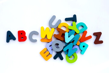 Wooden alphabet letters for kids