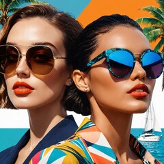 Tropical Glamour: A Modern Collage