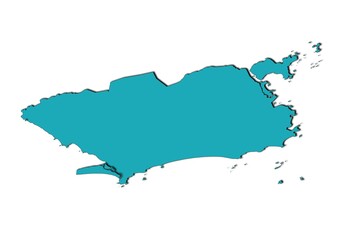 Mapa do municipio de Rio de Janeiro, estado de Rio de Janeiro, Brasil