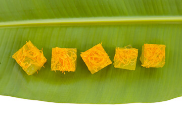 Thai sweet egg floss jelly