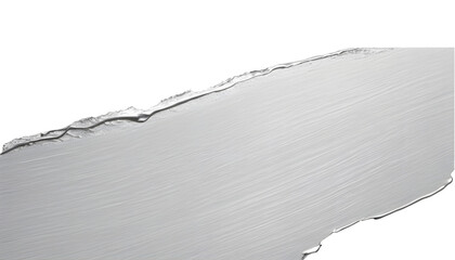 Silver brush stroke paint on a transparent background. Silver ink brushstroke. 3d rendering illustration