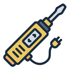 Electric screwdriver icon perfect for construction and DIY projects.