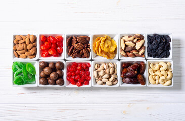 Mix of dried and candied fruits and nuts