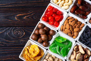 Mix of dried and candied fruits and nuts