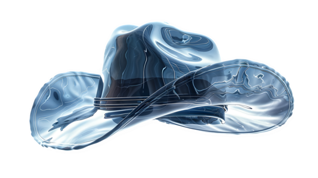 Image of a translucent cowboy hat on a transparent background