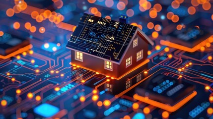 Obraz premium Enhancing Home Security with Automated Alarms and Cloud-Based Technology