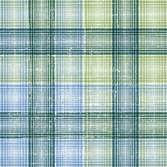 summer green, blue check fabric texture background pattern.