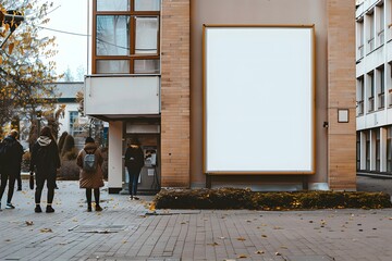 A dynamic mockup of a blank poster on a bulletin board in a college campus, perfect for event promotion and educational branding 