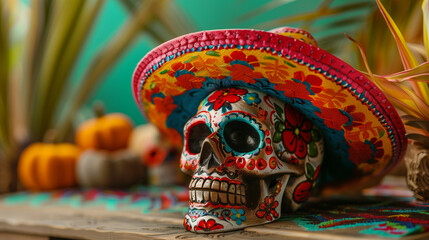 Obraz premium traditional mexican skull
