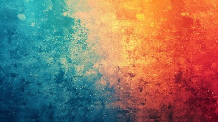 Fototapeta premium Granular gradient background Teal Orange Red Blue Retro Noise texture Summer banner poster background design