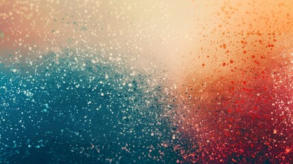 Obraz premium Granular gradient background Teal Orange Red Blue Retro Noise texture Summer banner poster background design