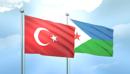 Turkey and Djibouti Flag Together A Concept of Relations