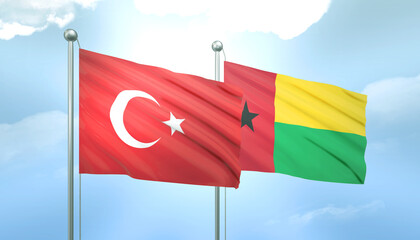 Turkey and Guinea Bissau Flag Together A Concept of Relations