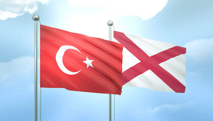 Turkey and Saint Patrick Flag Together A Concept of Relations