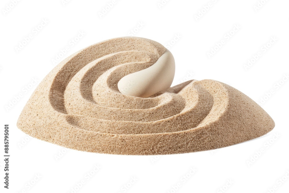Aufkleber a pile of sand with a white object in the middle, suitable for use as a minimalist background or as 