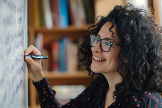 English Teacher in Classroom Environment