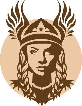 recommend clip art: Valkyrie icon for an elegant and aesthetic company logo