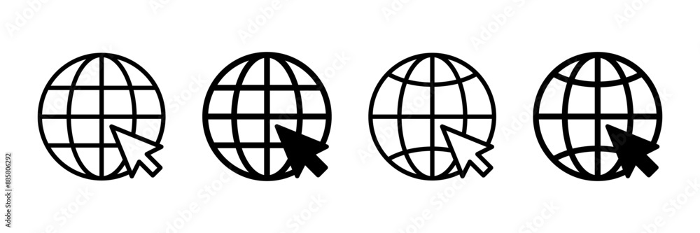 Wall mural web icon vector isolated on white background. website vector icon. internet world vector